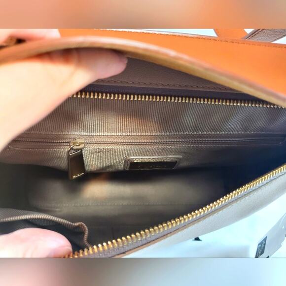 NWT$675 Furla Dolce Vita Multi Tone Leather Shoulder Crossbody Bag Tote - Picture 11 of 13